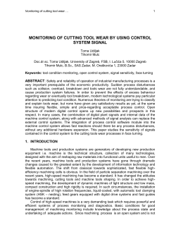 monitoring of cutting tool wear by using control system signal