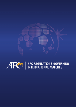 AFC Regulations Governing International Matches (2016)