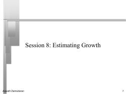 Session 8: Estimating Growth - NYU Stern School of Business