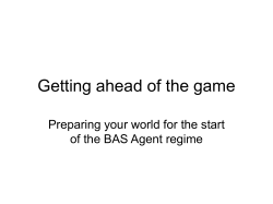 Getting ahead of the game