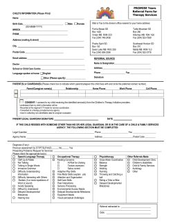 CHILD*S INFORMATION
