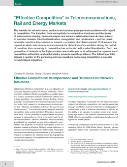 Effective Competition - Centre for European Policy Studies