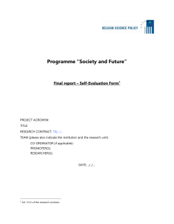 PROGRAMME "SOCIAL COHESION"