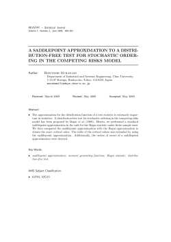 A Saddlepoint Approximation to A Distribution