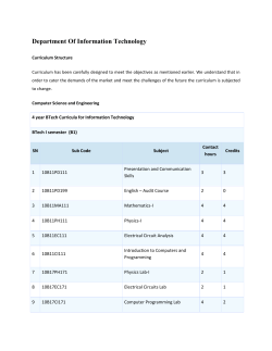 Section/B.TECH SYLLABUS FOR JIIT INFORMATION