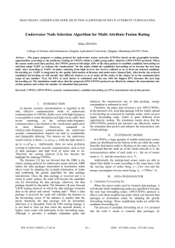 Underwater Node Selection Algorithm for Multi Attribute