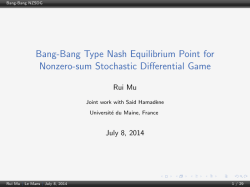 Bang-Bang Type Nash Equilibrium Point for Nonzero-sum