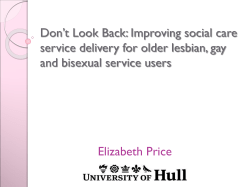 Improving social care service delivery for older lesbian, gay and