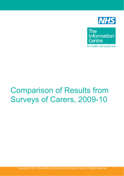 Comparison of Results from Surveys of Carers, 2009-10