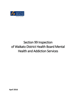 Section 99 Inspection of Waikato District Health