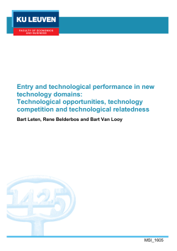 Entry and technological performance in new technology