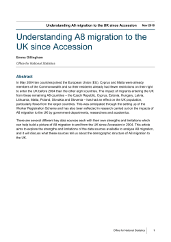 A8 migration - Office for National Statistics