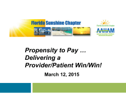 Propensity to Pay &hellip; Delivering a Provider/Patient Win/Win!