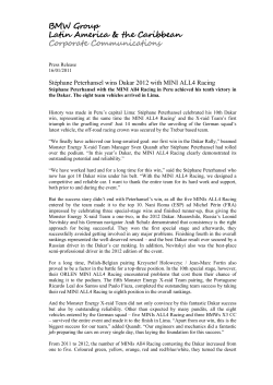 Estimado Sr - BMW Press Release