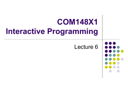 COM148X1 Interactive Programming