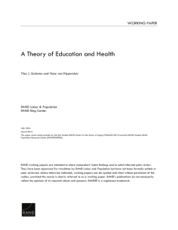 A Theory of Education and Health