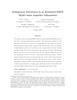 Endogenous Persistence in an Estimated DSGE Model under
