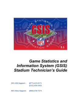 Game Statistics and Information System (GSIS) Stadium