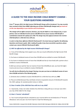 a guide to the high income child benefit charge