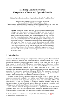 Modeling Genetic Networks: Comparison of Static and Dynamic