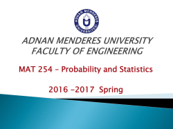 ADNAN MENDERES UNIVERSITY FACULTY OF ENGINEERING