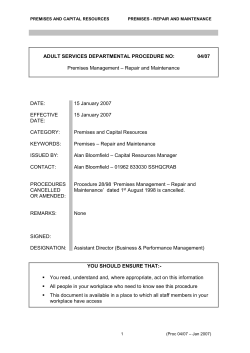 social services departmental procedure no