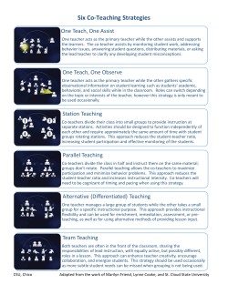 Six Co-Teaching Strategies