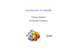 Introduction to Isabelle ISAR
