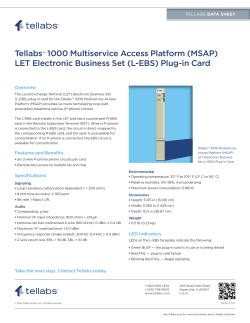 Tellabs&trade; 1000 Multiservice Access Platform (MSAP) LET Electronic