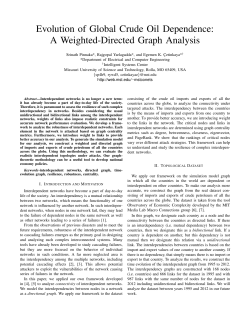 Evolution of Global Crude Oil Dependence: A Weighted