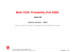 Math 3338: Probability (Fall 2006)