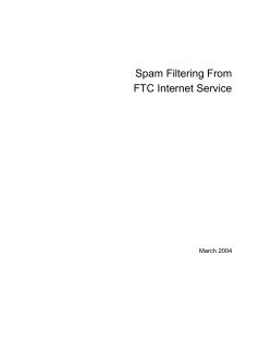 Setting the Spam Filter