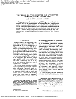 The 1985-86 oil price collapse and afterwards: What does game