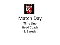 Match Day Plan - Srecko Baresic