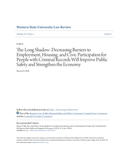 The Long Shadow: Decreasing Barriers to Employment, Housing