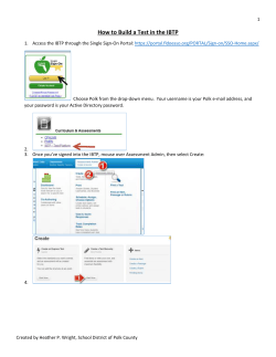 How to Build a Test in the IBTP