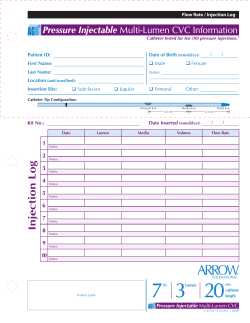 Pressure Injectable Two-Lumen CVC Information | Flow