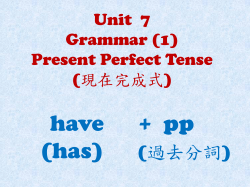 present perfect tense(現在完成式)