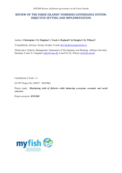 MYFISH Review of Faroe Islands` Fisheries Governance