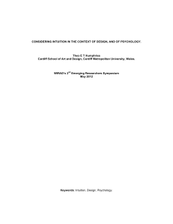 Considering intuition in the context of Design and