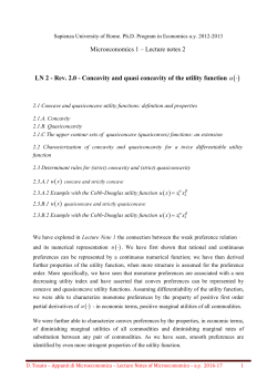 Concavity and quasi concavity of the utility function