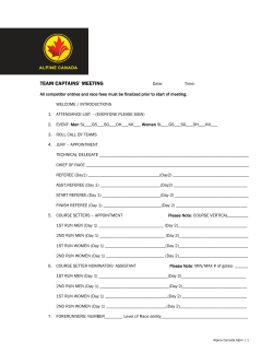 team captains` meeting