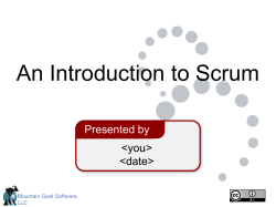 An Introduction to Scrum
