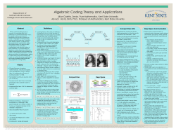 Algebraic Coding Theory and Applications