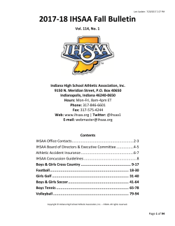 2016-17 IHSAA Fall Bulletin