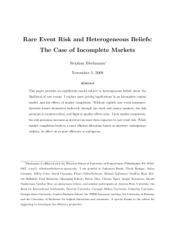 Rare Event Risk and Heterogeneous Beliefs: The