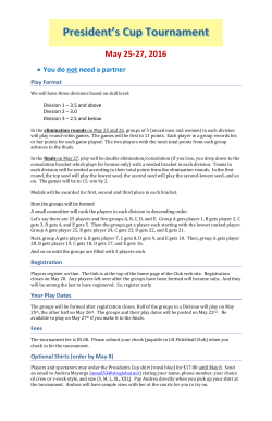 President`s Cup Tournament