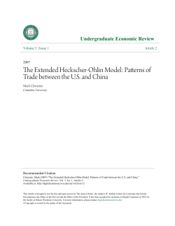 The Extended Heckscher-Ohlin Model