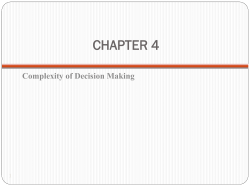 Chapter 2: Decision Making, Systems, Modeling, and Support
