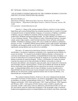 SEASONAL HABITAT USE DYNAMICS OF THE MUSKRAT
